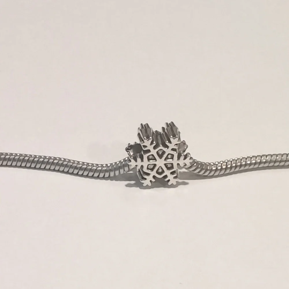 Silver‎ Snowflake Charm for Pandora Style Bracelet